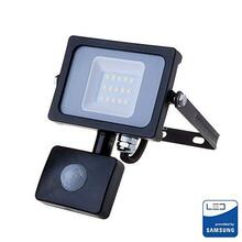 Prožektor Samsung V-TAC, 10W, LED, 3000K, liikumisanduriga, must