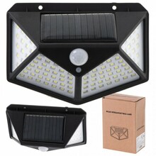 Päikeselamp liikumisanduriga Ikonk, 100 LED, must