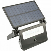 Välisvalgusti GTV Lumos, 10W, IP65, must, liikumisanduriga, 850lm, 6400K