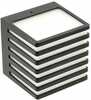 Õue seinavalgusti GTV Sirolo, LED, 10W, 1000lm, 4000K, IP54, must, 11 x 11 cm