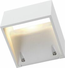 Õue seinavalgusti SLV Logs, 10 W, 3000 K, IP44, valge, 13 x 8 cm