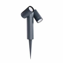 Maasse torgatav välisvalgusti Kanlux Usti SP, IP54, 2xGU10, max 2x7W, 17,1 x 5,6 x 40 cm, must/hall