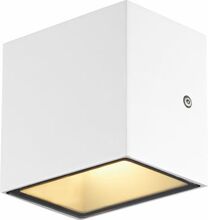 Õue seinavalgusti SLV Sitra Cube, 10 W, LED, IP44, 11.5 x 11 cm, valge