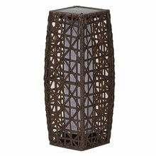 Päikesepaneeliga lamp Patio, 16 x 16 x 48 cm, pruun, polürotang