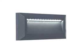 Õue seinavalgusti Lutec Helena, 5191602118, 10W, LED, IP54, antratsiit, 23 x 10.1 cm