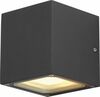 Õue seinavalgusti SLV Sitra Cube, 4.5W, GX53, IP44, antratsiit, 10.8 cm x 11.5 cm