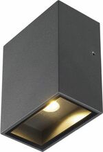 Õue seinavalgusti SLV Quad 1 XL, 4.5 W, 3000 K, IP44, antratsiit, 8.4 cm x 11 cm