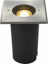 Süvistatav välisvalgusti SLV Solasto, 6 W, GU10, IP67, 12 x 13.6 cm, roostevaba teras