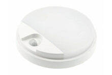 Välitingimustesse riputatav LED valgusti Gtv Tulon, 15W, 1350 lm, 4000K, liikumisanduriga, IP54, ümmargune, valge