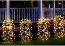 Maasse torgatav välisvalgusti Saska Garden Päikeselamp Fireworks Tree, 72 cm, 120 LED, hõbedane