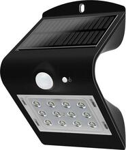 Seinalamp välitingimustesse V-TAC, 1,5 W, 4000 K, must, liikumisanduriga, IP65