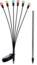 Maasse torgatav aiavalgusti Saska Garden, päikeselamp värvilised pallid, 6 LED, 72 cm