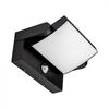 Välisseinalamp V-TAC, 17 W, must, 3000 K, IP65, liikumisanduriga