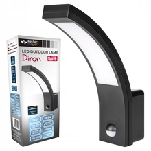 Välisseinalamp MasterLED Diron, 10W, IP54, 4000K, liikumisanduriga