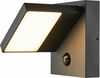 Õue seinavalgusti SLV Abridor Sensor, 14 W, 3000/4000 K, IP54, 17.5 x 16 cm, antratsiit