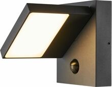 Õue seinavalgusti SLV Abridor Sensor, 14 W, 3000/4000 K, IP54, 17.5 x 16 cm, antratsiit