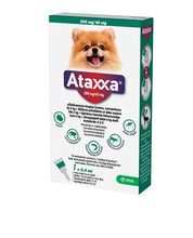 Tilkkantilahus koertele puukide, kirpude ja sääskede vastu Krka Ataxxa, 200 mg/40 mg, kuni 4 kg