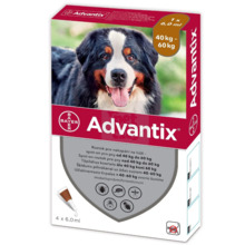 Tilgad kirpude ja puukide vastu koertele Advantix 40-60 kg, 4 tk