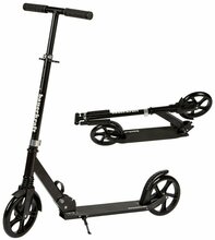 Laste tõukeratas Bauerkraft City, must, kokkupandav, reguleeritav kõrgus 95-105 cm, rattad 200 mm