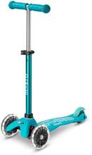 Kolmerattaline tõukeratas Micro Mini Deluxe LED Aqua, helesinine