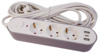 Pikendusjuhe BESK, 3 pistikut + 2 USB + Type-C, 3 m