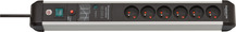 Pikendusjuhe Brennenstuhl Premium-Protect-Line 1391014600, 6 pistikupesa, 3 m, must/hõbe
