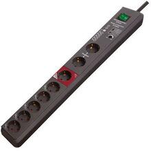 Pikendusjuhe Brennenstuhl Secure-Tec 1159490936, 8 pistikut, 3 m, antratsiit