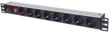 Pikendusjuhe Intellinet 713986, 8 pistikut, 1U, 3 m, must