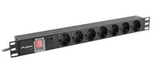 Pikendusjuhe Lanberg PDU-07F-0200-IEC-BK, 7 pistikut, 2 m, must