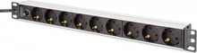 PDU pikendusjuhe Digitus DN-95437, 9 pistikut, 1U, 2 m, must, alumiinium