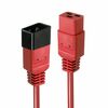Lindy IEC Extension Cable C19 to C20, 3 m, punane