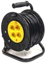Pikendusjuhe rulliga Power Plant LLC, 25 m, 4 pistikupesa, 3x2.5mm2