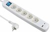 Pikendusjuhe Electraline 62165, 5 pistikut + 1xUSB-A + 1xUSB-C, 1,5 m, must