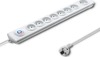 Pikendusjuhe Qoltec 50293, 8 pistikupesa, 1.5 m, valge