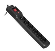 Pikendusjuhe Activejet COMBO 6GN, 6 pistikut, 5 m, must