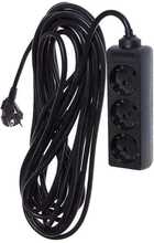 Pikendusjuhe OKKO KF-03, 3 pistikupesa, 10 m, must