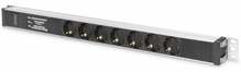Pikendusjuhe Digitus DN-95412, 7 pistikut, 2 m, 4000 W, must/hõbe