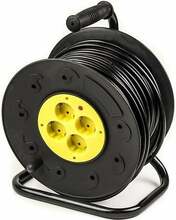 Pikendusjuhe rulliga Power Plant, 50 m, 4 pistikupesa, 3x2.5mm2