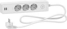 Pikendusjuhe Schneider Electric ST943U1W, 3 pistikupesa, 1,5 m, valge, 2 USB