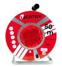 Pikendusjuhe trumlil Vertex PB50METAL, 50 m, 3000 W, IP44, must