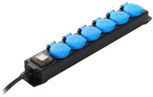 Pikendusjuhe AS-Schwabe H07RN-F 3G1,5, 6 pistikut, 1,5 m
