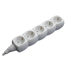 Pikendusjuhe G.Lux H-5/165, 5 pistikut, 5 m, valge