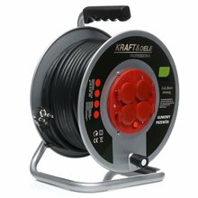 Pikendusjuhe rullil Kraftdele, 30 m, 3G2.5mm