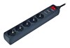 Pikendusjuhe Energenie SPG5-C-5, 5 pistikut, 1.5 m, must
