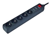 Pikendusjuhe Energenie SPG5-C-5, 5 pistikut, 1.5 m, must