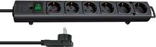 Pikendusjuhe Brennenstuhl Comfort-Line, 6 pistikut, 2 m, must