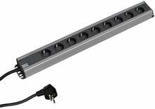 Pikendusjuhe Bachmann 300.001, 9 pistikut, 2 m, must/hall