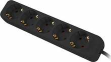 Pikendusjuhe Lanberg PS0-05F-0300-BK, 5 pistikut, 3 m, must