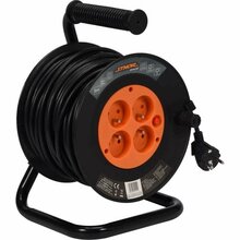 Pikendusjuhe poolil STHOR 82694, 4 pistikupesa, 3000 W, 50 m