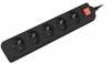 Pikendusjuhe Lanberg PS1-05E-0150-BK, 5 pistikupesa, 1.5 m, must